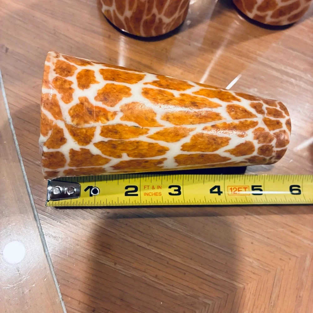 NWOT Animal Print Candles. Giraffe Printed Candles. Set of 4